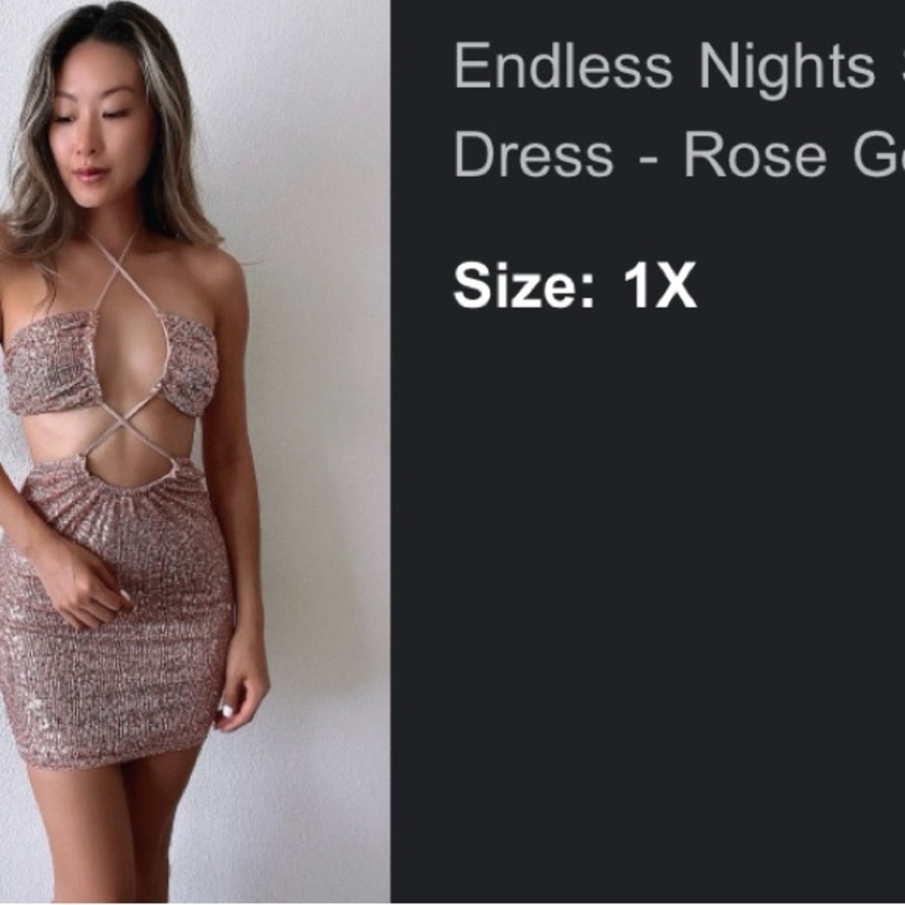 Rose Gold Cutout Dress
